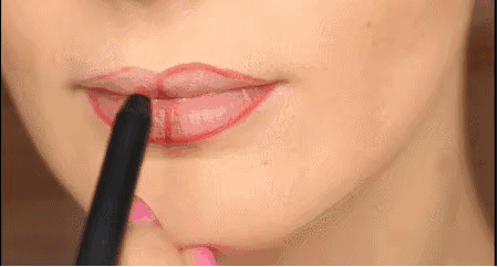 嘴角上扬的女明星_微笑唇教程_Angelababy微笑唇画法